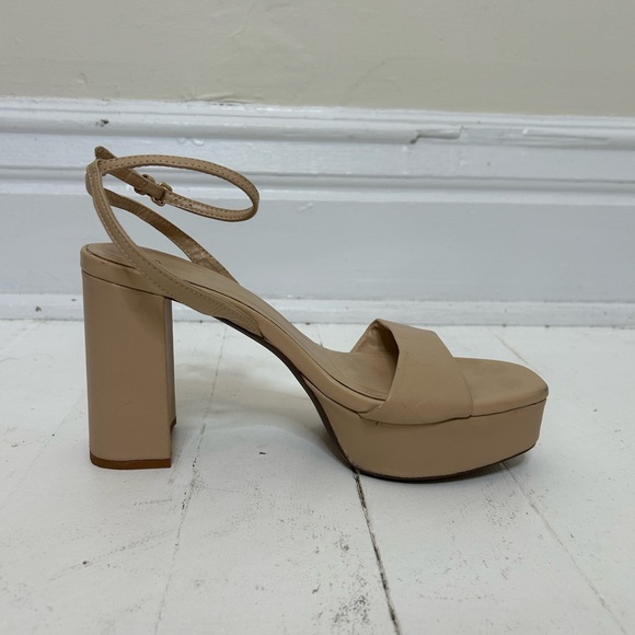 Nude Strappy Platform Sandals (Zara) - Picture 5 of 10